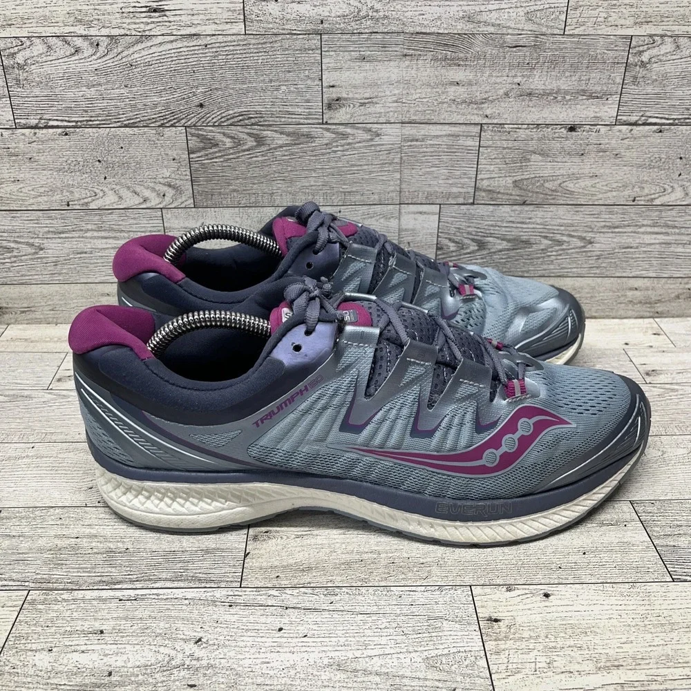 Saucony Triumph ISO 4 S10413-1 Gray Pink Running Shoes Women Size‎ 12